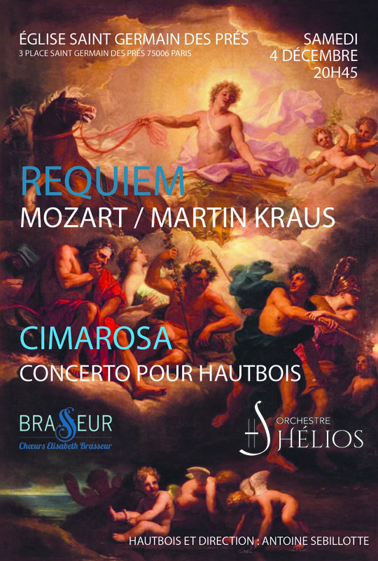Requiem de Mozart, Concerto de Cimarosa pour Hautbois, Requiem Kraus (Eglise Saint Germain des prés)